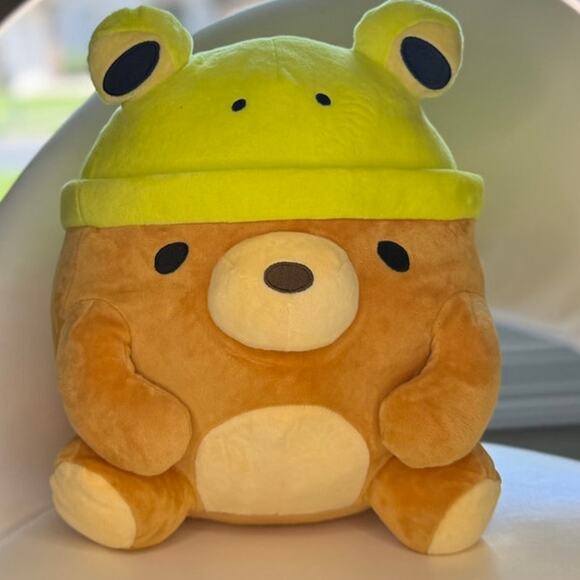 Frogma Bear Plush - 12" Stuffed Animal with Frog Hat - Picture 2 of 7